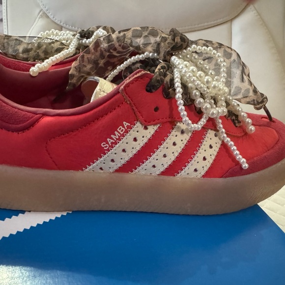Adidas Samba platform Sneakers - Red and Cream - Picture 3 of 4